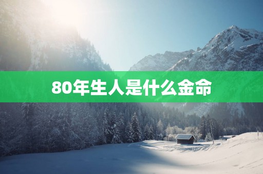 80年生人是什么金命