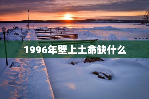 1996年壁上土命缺什么
