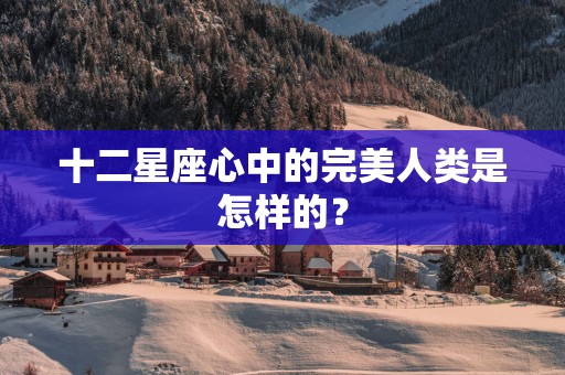 十二星座心中的完美人类是怎样的？
