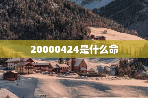 20000424是什么命