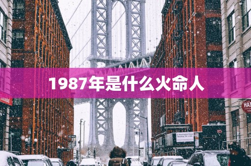 1987年是什么火命人