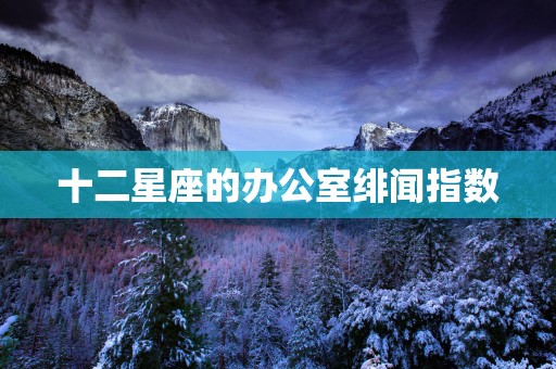 十二星座的办公室绯闻指数