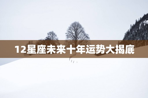 12星座未来十年运势大揭底