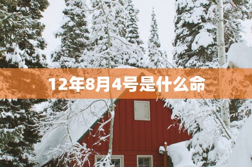 12年8月4号是什么命