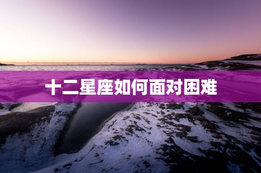 十二星座如何面对困难