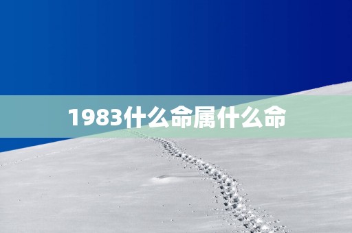 1983什么命属什么命
