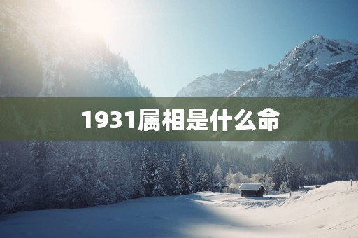 1931属相是什么命