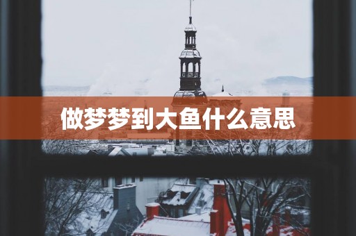 做梦梦到大鱼什么意思