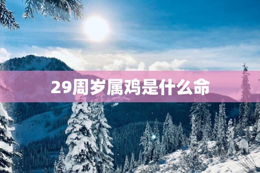 29周岁属鸡是什么命