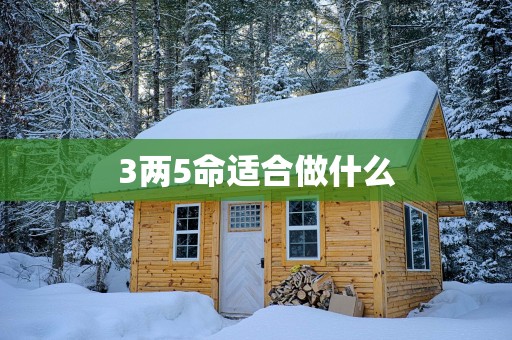 3两5命适合做什么