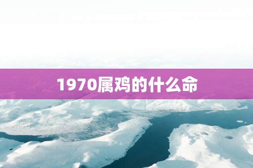 1970属鸡的什么命