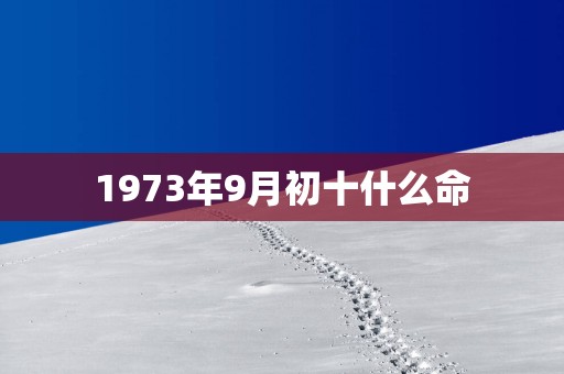 1973年9月初十什么命