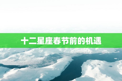 十二星座春节前的机遇