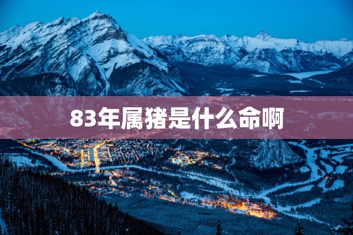 83年属猪是什么命啊