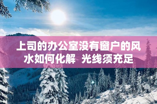 上司的办公室没有窗户的风水如何化解  光线须充足