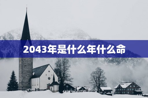2043年是什么年什么命