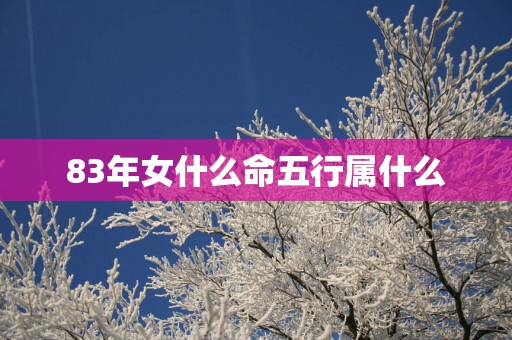 83年女什么命五行属什么