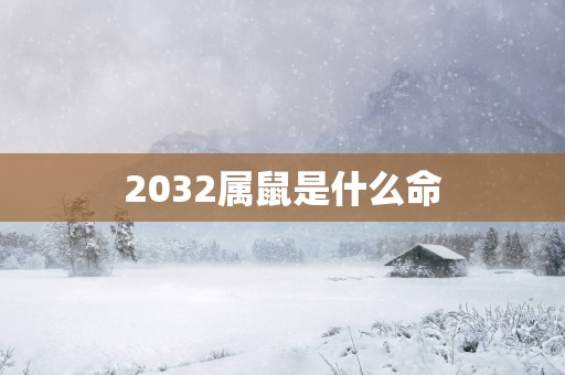 2032属鼠是什么命