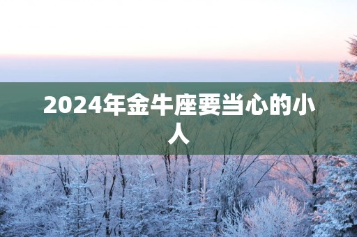 2025年金牛座要当心的小人
