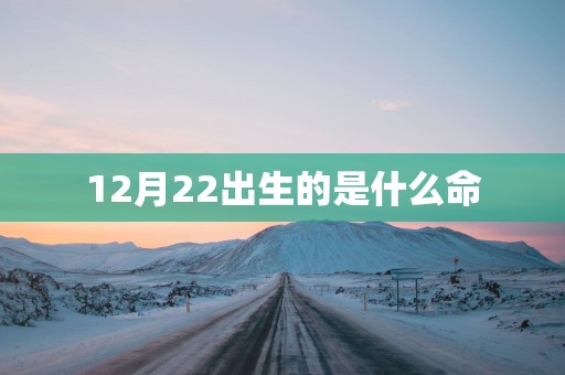 12月22出生的是什么命