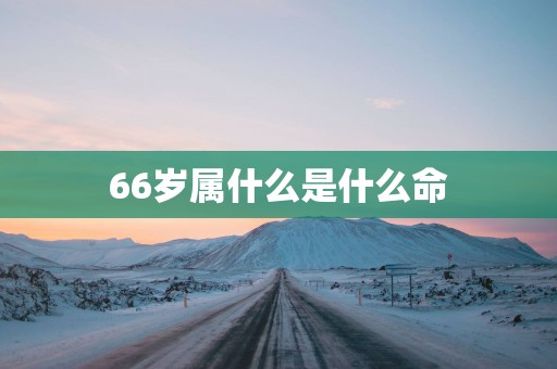 66岁属什么是什么命