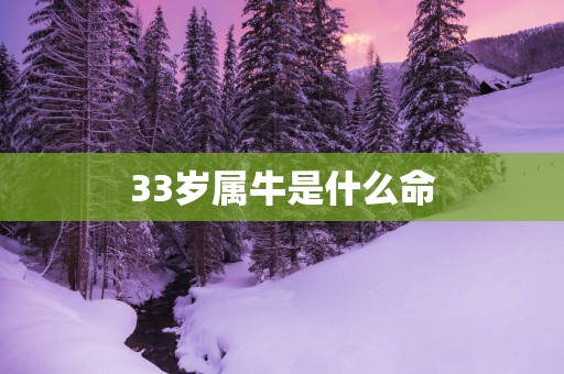 33岁属牛是什么命
