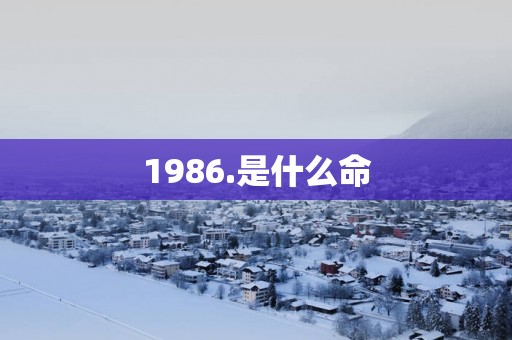 1986.是什么命