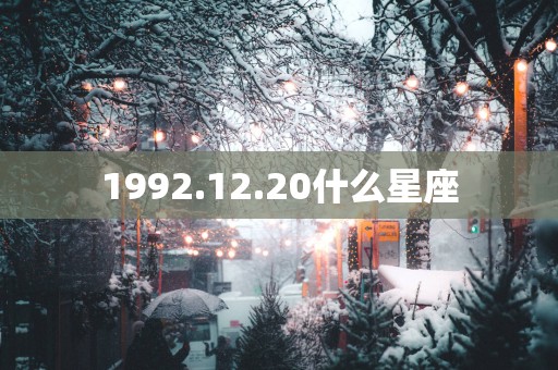 1992.12.20什么星座