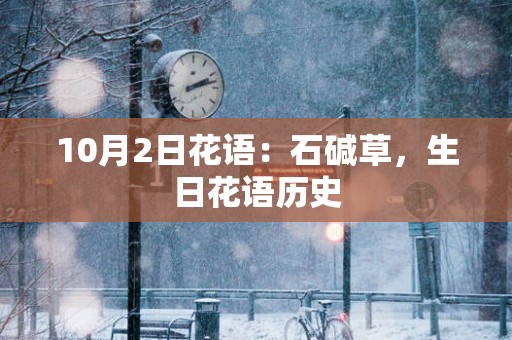 10月2日花语：石碱草，生日花语历史