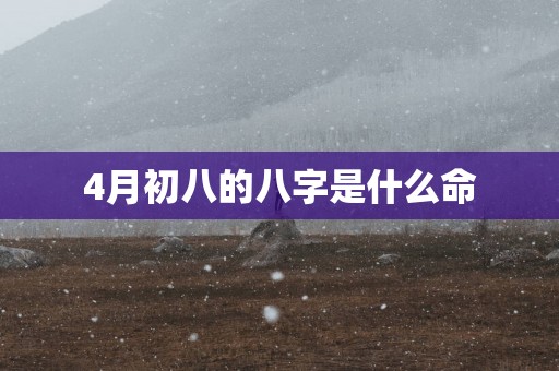 4月初八的八字是什么命