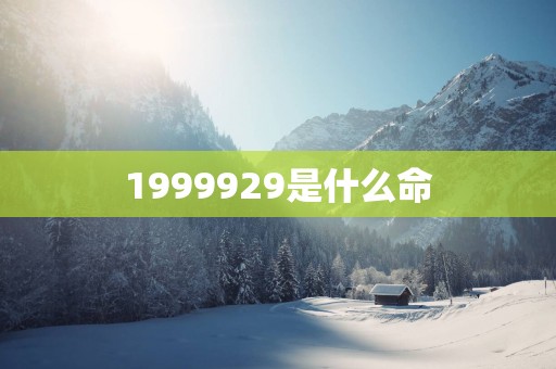 1999929是什么命