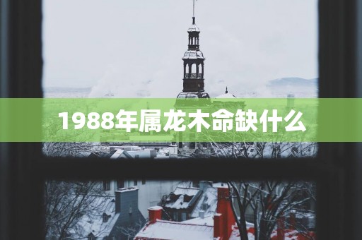 1988年属龙木命缺什么
