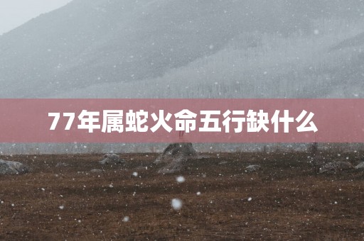 77年属蛇火命五行缺什么