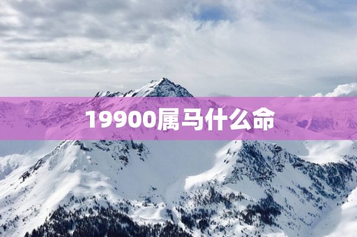 19900属马什么命