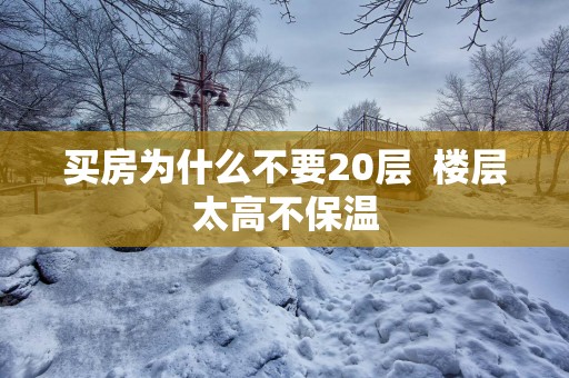 买房为什么不要20层  楼层太高不保温