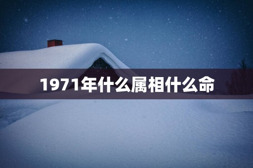 1971年什么属相什么命