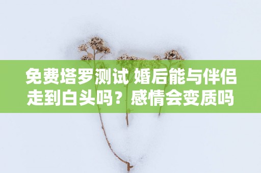 免费塔罗测试 婚后能与伴侣走到白头吗？感情会变质吗？