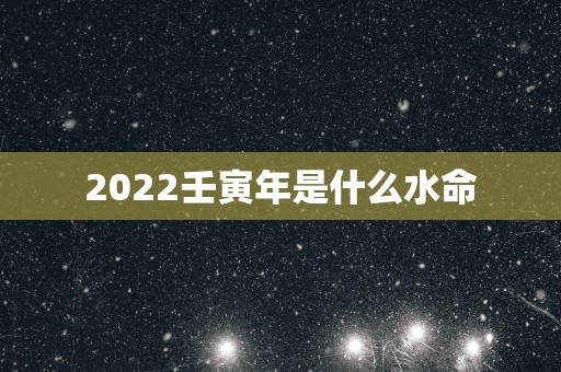 2025壬寅年是什么水命