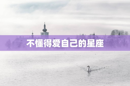 不懂得爱自己的星座