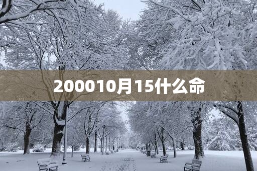 200010月15什么命