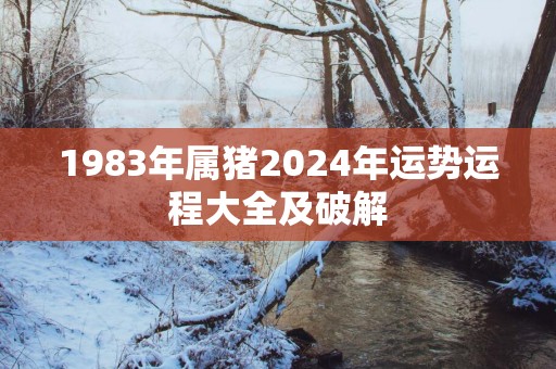 1983年属猪2025年运势运程大全及破解