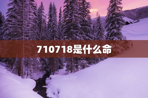 710718是什么命