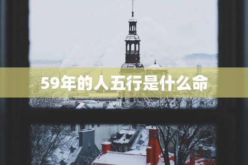 59年的人五行是什么命