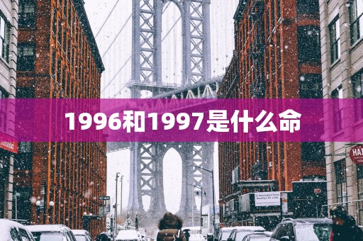 1996和1997是什么命