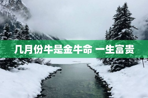 几月份牛是金牛命 一生富贵