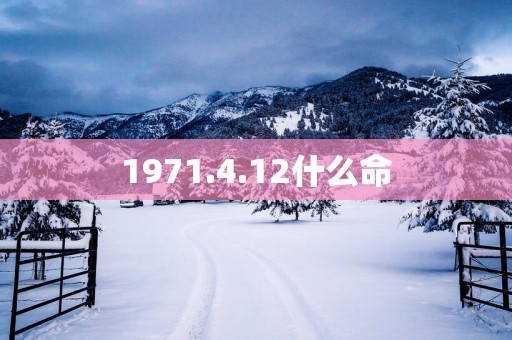 1971.4.12什么命