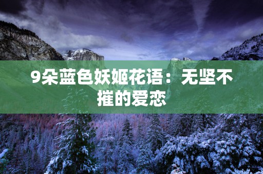 9朵蓝色妖姬花语：无坚不摧的爱恋