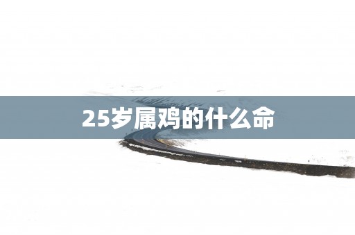 25岁属鸡的什么命