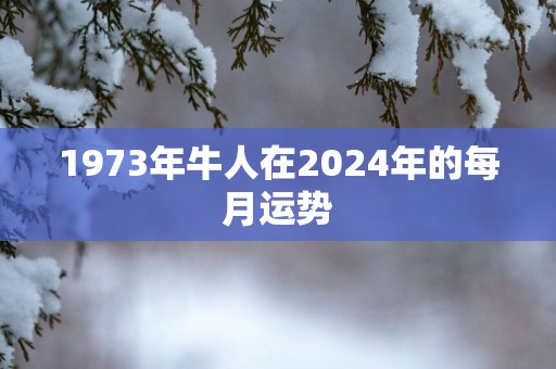 1973年牛人在2025年的每月运势