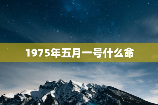 1975年五月一号什么命